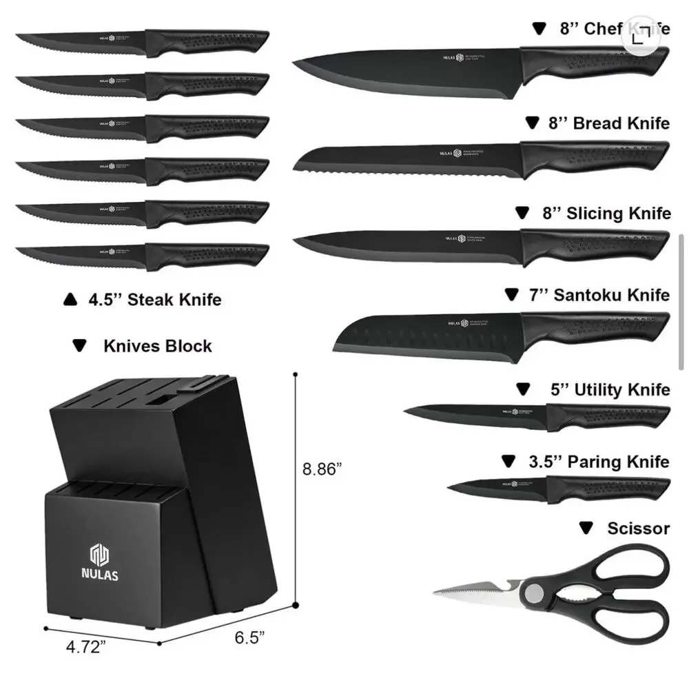 Nulas Knife Set 14 Piece With Block